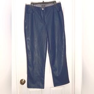 Halogen vegan leather straight leg pants